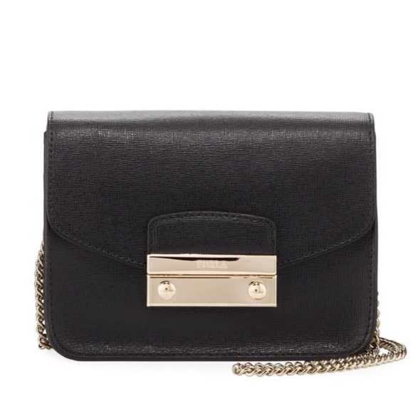 Furla Handbags - Furla Black Leather Crossbody